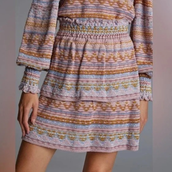 🩷 NWT Cecilia Prado tiered ruffle skirt - Picture 2 of 9